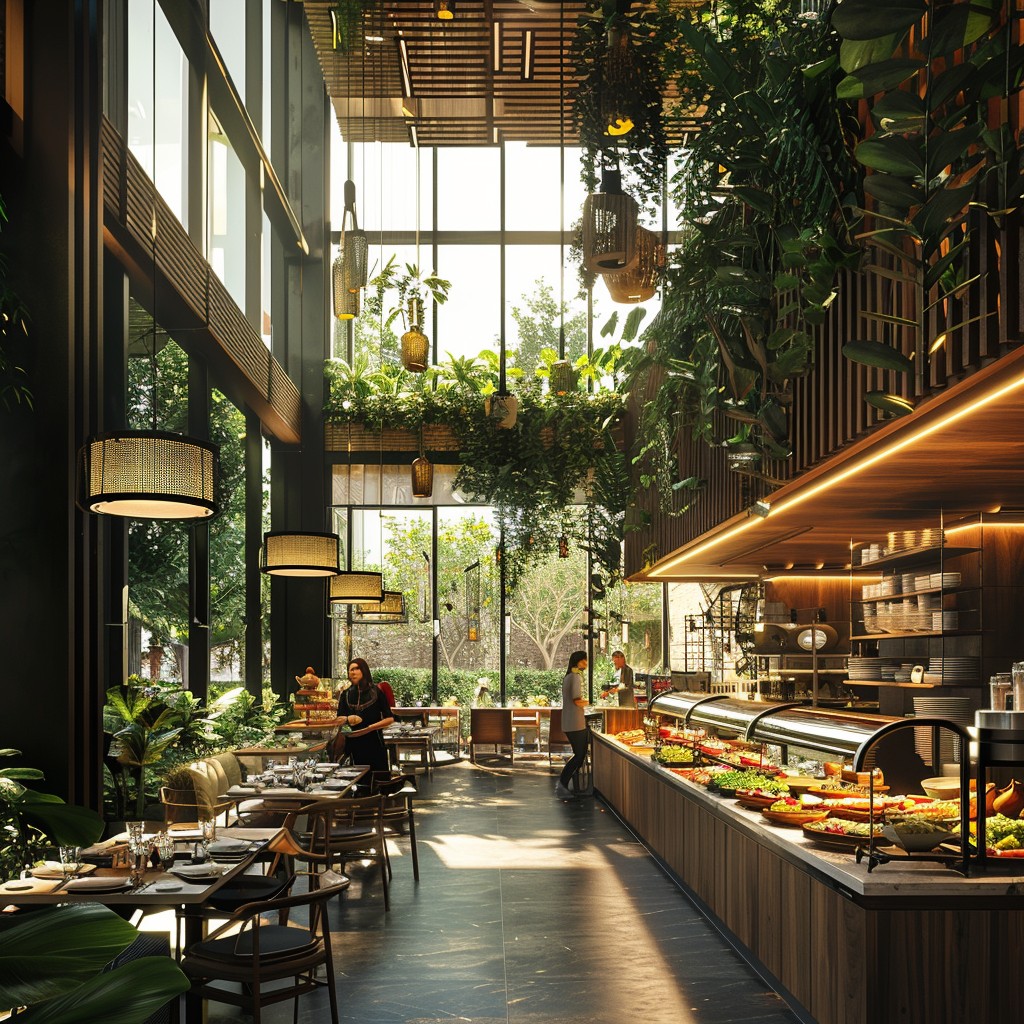 Obrazek przedstawia wnętrze restauracji